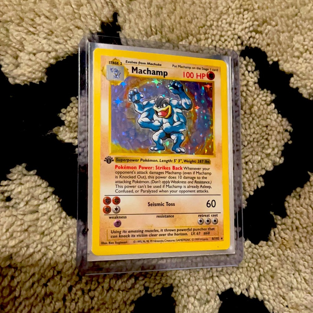 Pokémon 1st Edition Base Set Holo Machamp 1999 Wizards